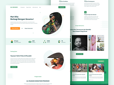 Orphanage Landing Page 2018 charity clean clean landing page creative dailyui debut freebie gradient green illustration invite landing page orange orphanage trending ui ux web design white