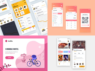 #Top4Shots on @Dribbble from 2018 2018 booking branding cards clean clean landing page creative dailyui exploration gradient illustration ios management purple ticket trends typography ui ux vector