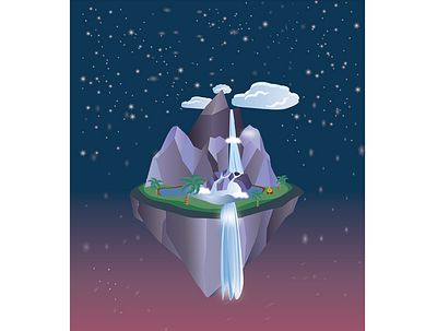 Floating Island design graphic design illustration vector