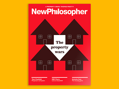 The property wars cover cover design design magazine minimal new philosopher philosophy travel