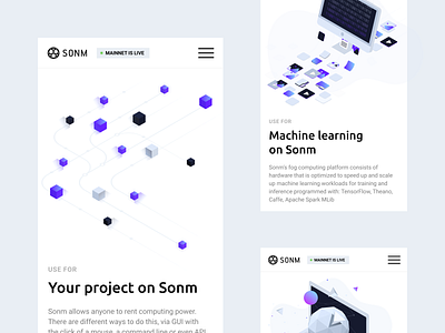 Sonm Solutions blockchain design illustration infrastructure machine learning rendering solutions vector