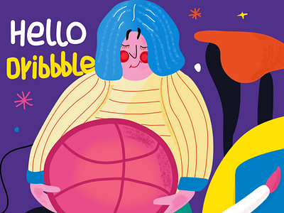 hello dribbble design illustration