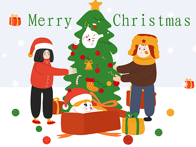 MerryChristmas design illustration ui