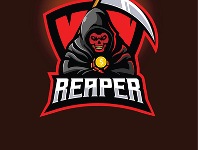 Reaper Logo branding bussiness design earn esport game graphic design illustration logo madical money vector