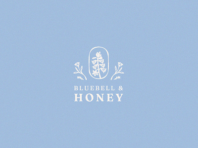Bluebell & Honey Logo blue bells clothing logo delicate logo fashion logo floral logo florist logo flower design flowers honey logo design rustic logo
