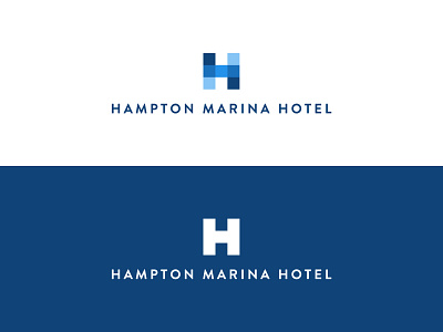 Hampton Marina Hotel Logo blue h hotel hotel logo marine ocean upscale