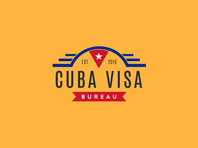 Cuba Visa Bureau Logo blue bureau country cuba logo red star travel visa