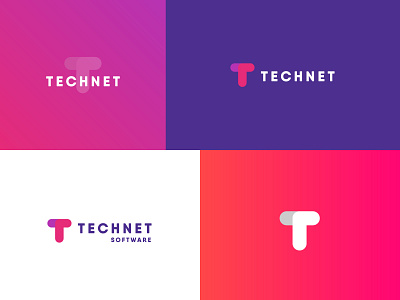 Technet Logo gradient letter letter t logo modern t t logo tech