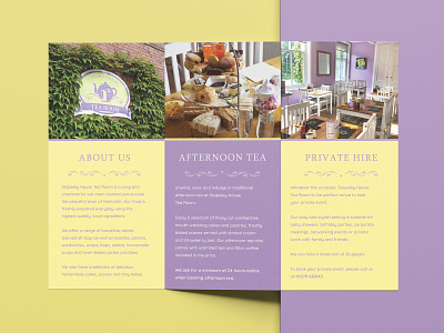 Cafe Brochure brochure cafe flyer food leaflet mockup tea trifold