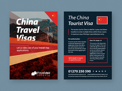 Informational Flyer - China Travel Visas china corporate flyer flyer design travel travel visa visa