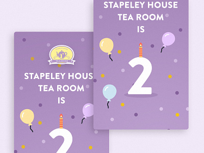 Happy Birthday Stapeley House Tea Room! 🎉 balloons birthday birthday party cafe candle celebrate party social media tea tea room