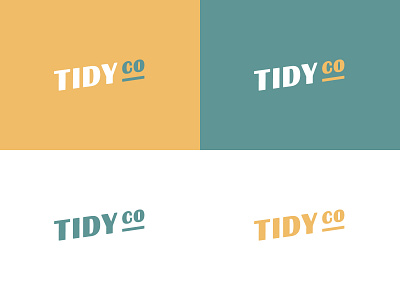 Tidyco Logo Version 2 branding green identity logo minimal typeface typography yellow
