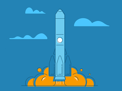 Rocket launch illustration launch lift off outline rocket space spaceship