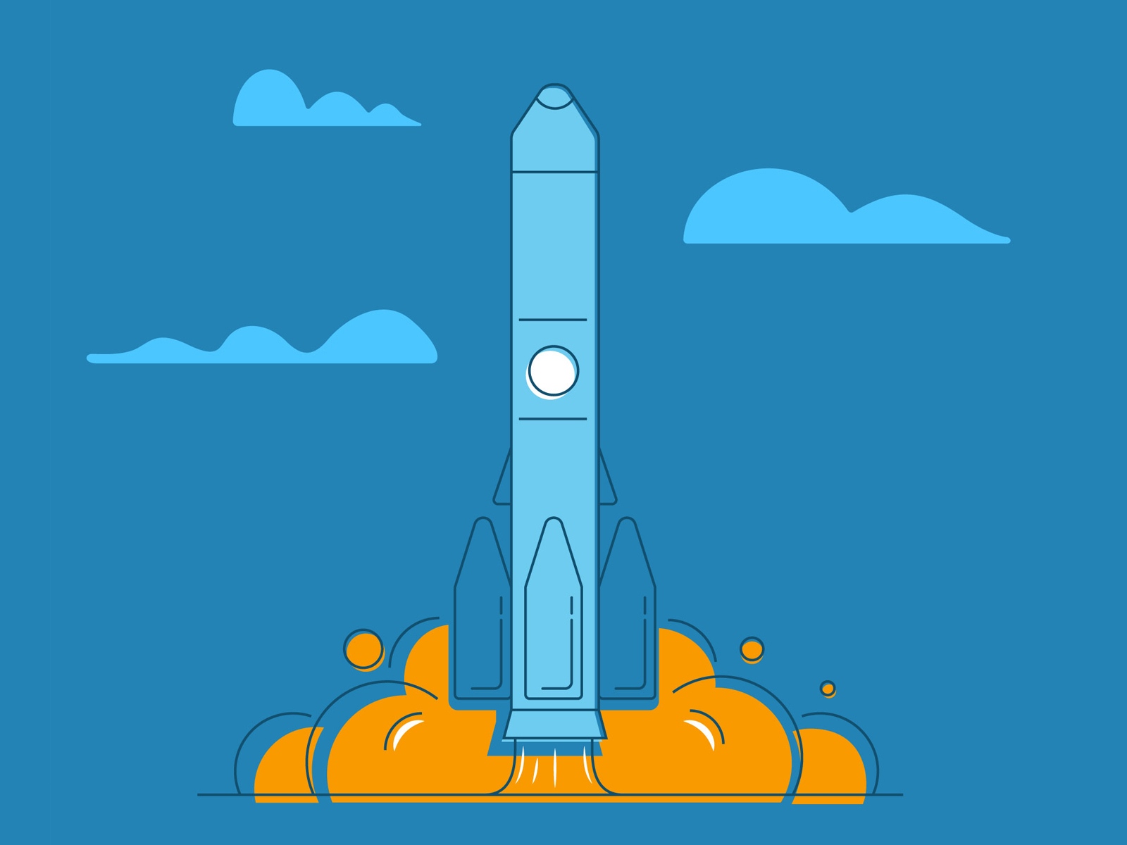 Rocket launch by Joseph Chernashki on Dribbble