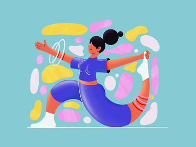 Peace and harmony character character illustration harmony illustration peace procreate spot illustration stretch web yoga