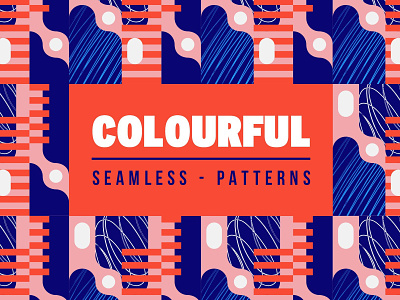 Colourful Seamless Patterns art branding creative decor design graphic modern packaging pattern print seamless shape stylish texture ui vector