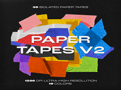 Paper Tapes vol.2 canva collage graphic design instagram moodboard paper texture ui