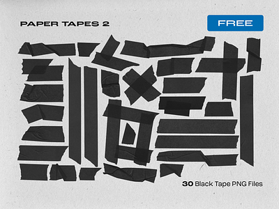 30 Free Paper Tapes black branding design download free freebie graphic design instagram moodboard paper post poster story tape texture ui