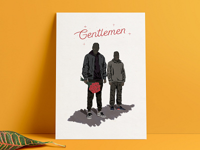 Gentlemen Poster art drawing gentlemen illustration poster design roses thugs