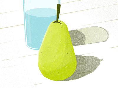 Healthy Life breakfast food fresh glass health illustration pear vibe water