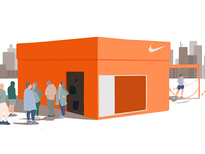 Nike Run Club brand club dribbble hype illustration line nike run running sport shot