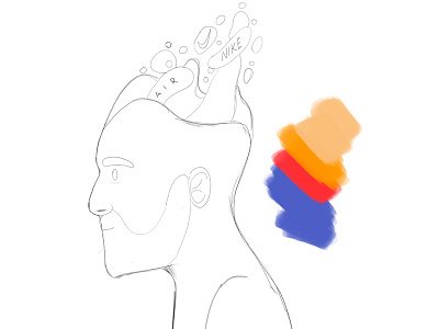 WIP float head mind nike nike head sketch think wip work in progress