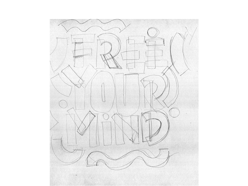 Free Your Mind Typography art brush calligraphy design dribbble free lettering letters mind shot texture type typography