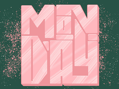 Monday Lettering block bubble lettering letters monday type typography week