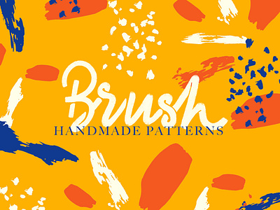 Handmade Brush Patterns art brush colorful graphic handmade handrawn lettering modern pattern strokes texture trendy typography