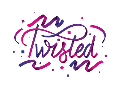 Twisted Lettering colors letter lettering twist twisted type typography