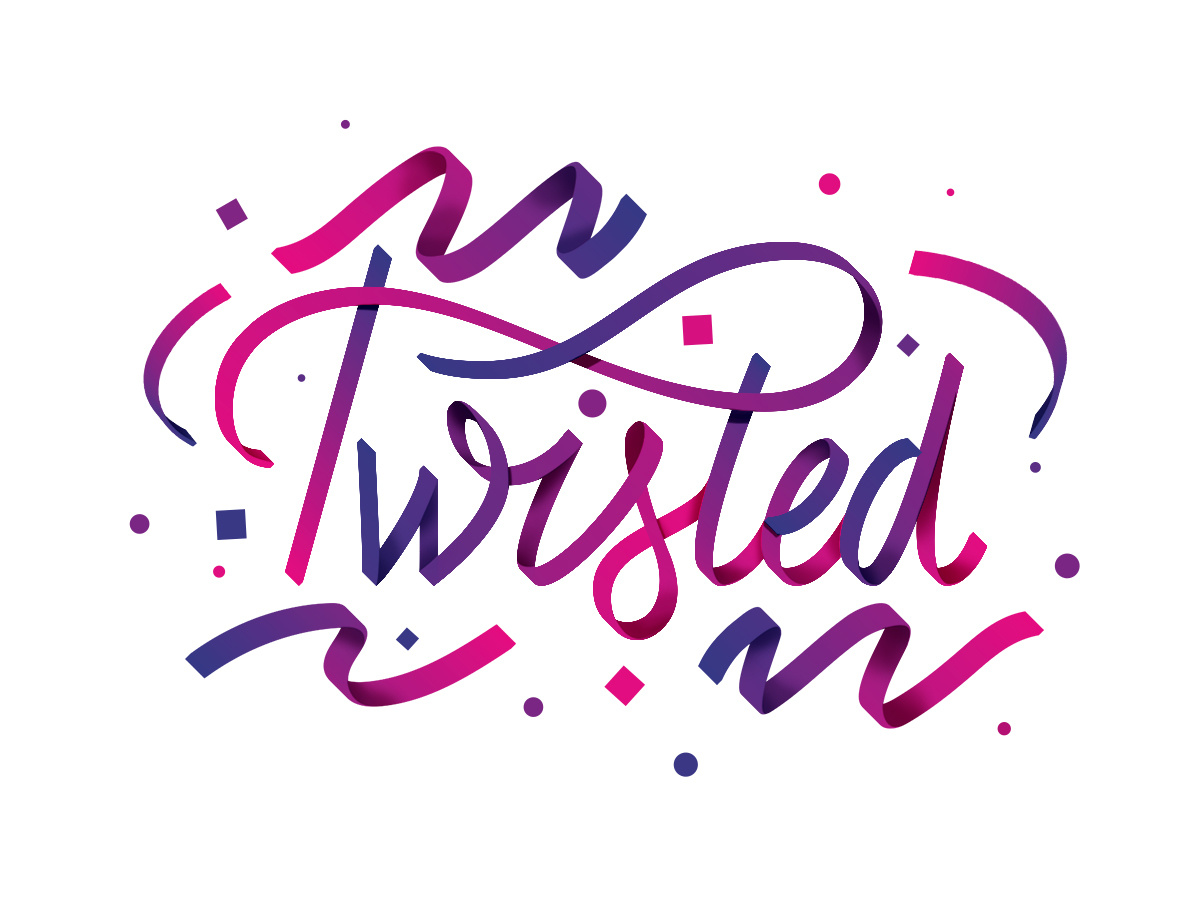 Twisted Lettering by Joseph Chernashki for perspektiva on Dribbble