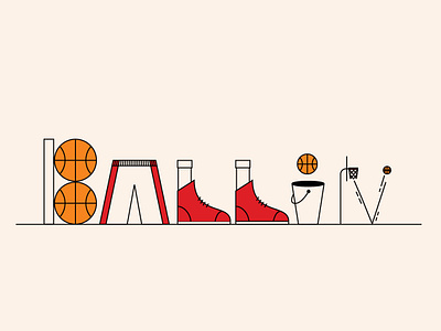 Ballin' ballin basketball icons illustration nba sneakers