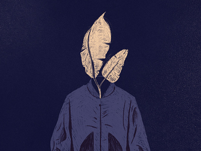 Leaf Style bomber jacket drawing illustration leafs style