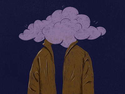 Smoking head cloud fashion illustration jacket smoking style