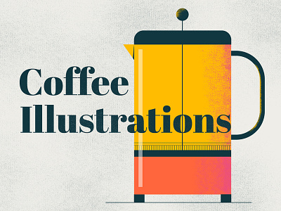 Coffee Illustrations art cafe coffee draw dribbble illustrations moka shot texture vector