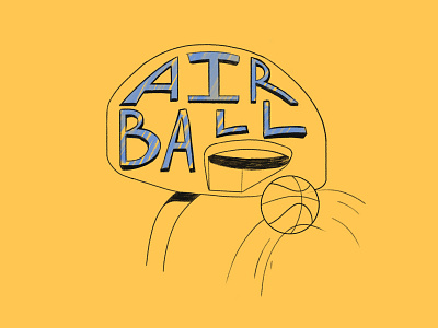 Air ball air airball ball basket basketball doodle drawing nba shot sport