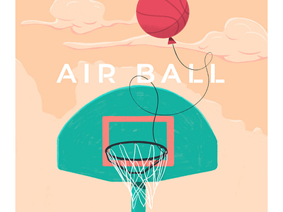 Airball abstract airball art balloon basketball drawing illustration modern play shot style