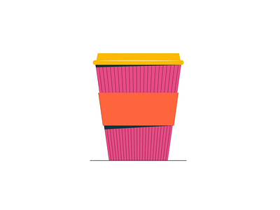 Coffee cup aftereffects animation art coffee cup design flat design illustration modern motion