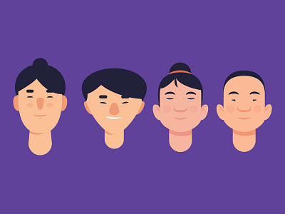 Character Heads art boy character characterdesign drawing explore head illustration shot vector