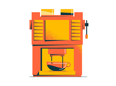 Coffee machine 2d ae animation coffee digital design flat illustration machine motion
