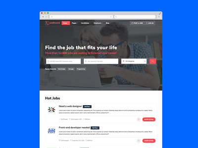 JobBoard – Free Job Portal Website Template