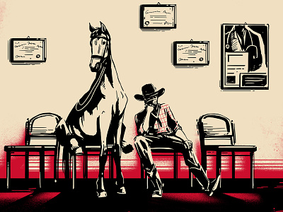 Cody Yellowstone adventure animals cowboy hobby horse illustration museum nature red relax