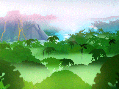 Welcome to the jungle - again! animated series animated video animation background cartoon series character forest jungle run tiger tree