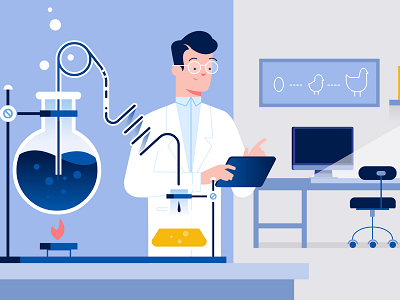 Bio-tech industry project biotech design explainer explanatory illustration styleframe technology video