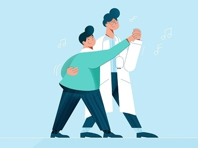 Power to the patient #1 animation animation2d dancing design doctor illustration medicine music superhereo