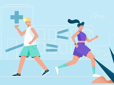 Power to the patient #5 dancing music design illustration animation2d animation medicine doctor superhereo