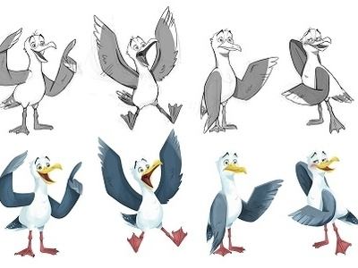 Character Design Set #3 animated series animation animation character bird birds character character design character design set concept design illustration inspiration position sketch