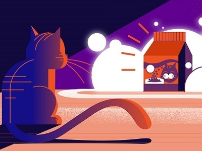 Purple & Orange World #2 animation cat colours design explainer explainer video explanatory video illustration inspiration orange purple styleframe