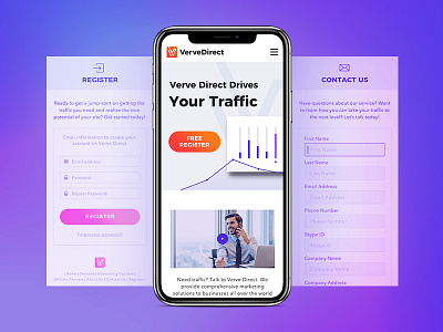 Mobile UI on iPhone X analytics blue company interface iphone iphonex mobile ui web