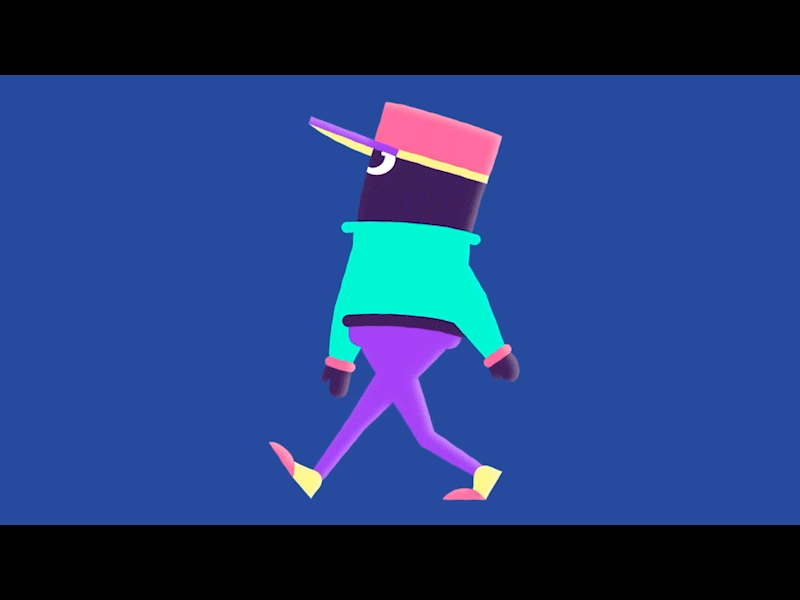 Walking cool dude aftereffects animation characteranimation cool cycle hat loop motiongraphics walk